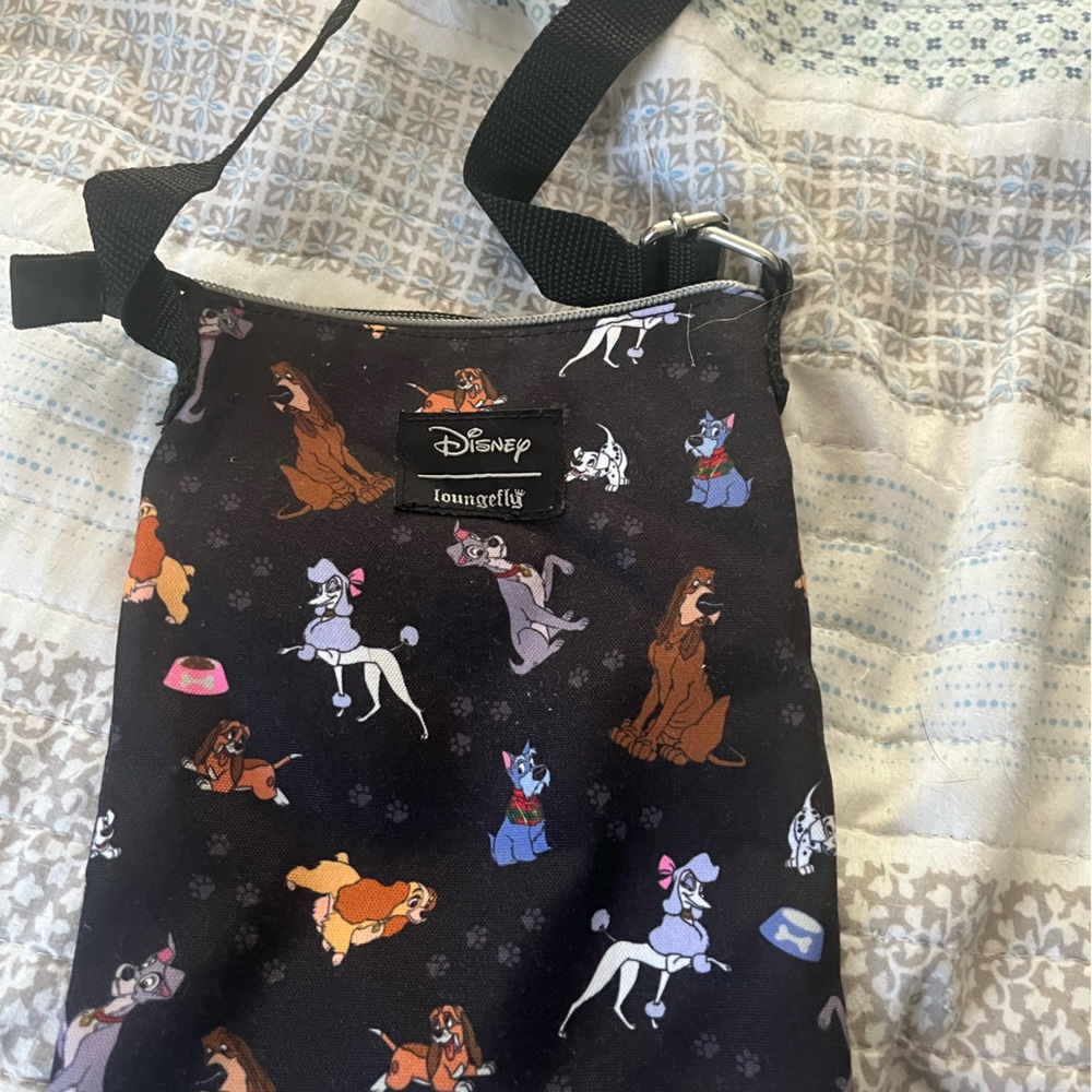 Disney Loungefly Dogs Black Crossbody Bag